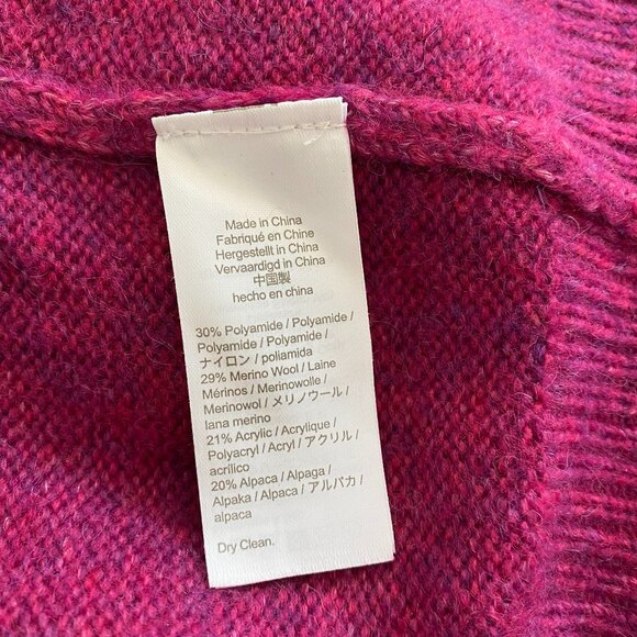 J Crew Relaxed Saddle Sleeve Crewneck Sweater - Heather Fuchsia - NWOT - S - Picture 13 of 15